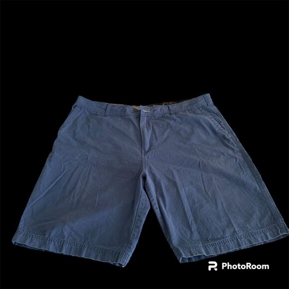 Trilogy 100% Cotton Casual Blue Size 46 Big Men Flat Front Shorts - Picture 1 of 4